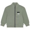 Gilet zippé à col montant et poche garçon