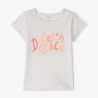 T-shirt manches courtes printé à paillettes fille
