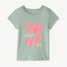 T-shirt manches courtes printé à paillettes fille
