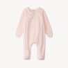 Dors-bien en velours dévoré patch lapins pour bébé fille