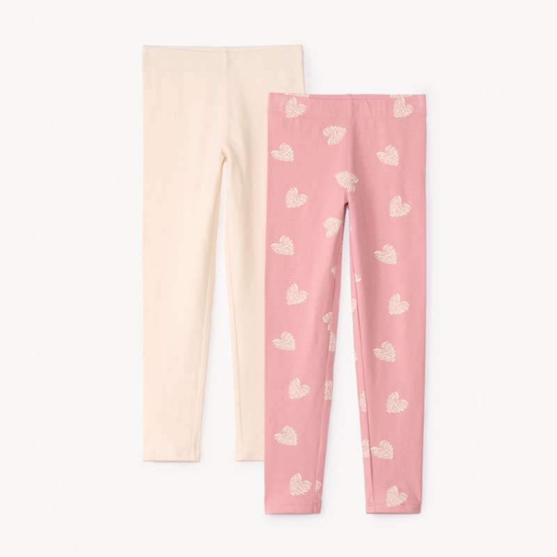 Lot de 2 leggings en jersey fille