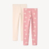 Lot de 2 leggings en jersey fille