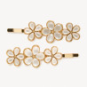 Lot de 2 barrettes fleurs effet nacré pour fille