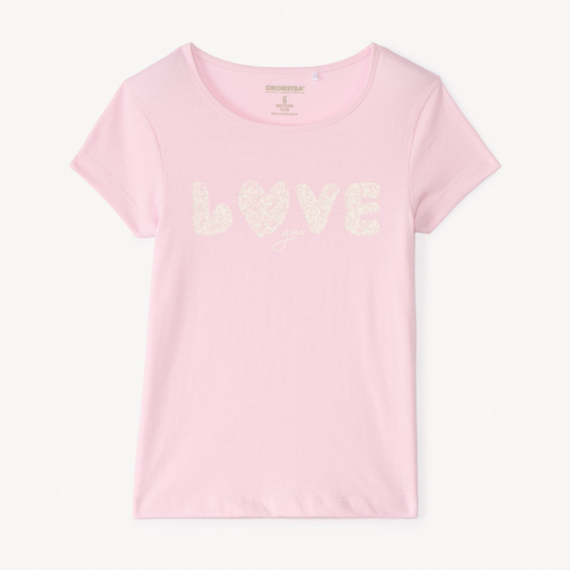 T-shirt manches courtes printé fille