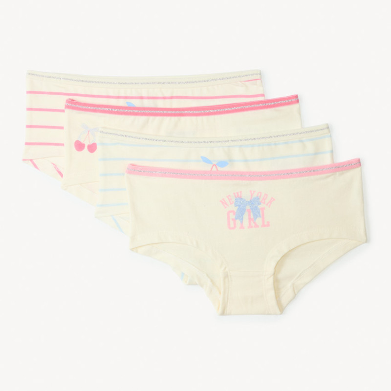 Lot de 4 shorties cerises fantaisie fille
