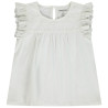 T-shirt manches courtes avec broderie anglaise fille