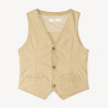 Gilet serveur en toile unie garçon