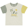 T-shirt manches courtes effet color block printé garçon
