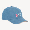 Casquette en denim à broderie "NYC" pour fille