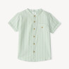 Chemise à manches courtes rayée col mao pour bébé garçon