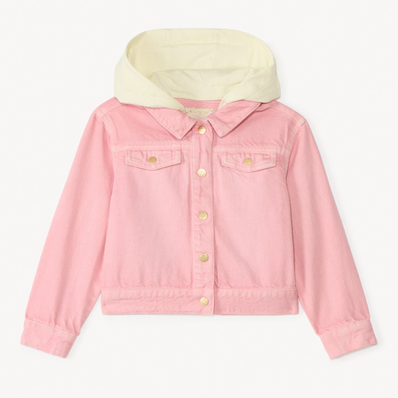 Veste en jean avec capuche amovible pour fille