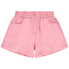 Short uni en toile armurée fille