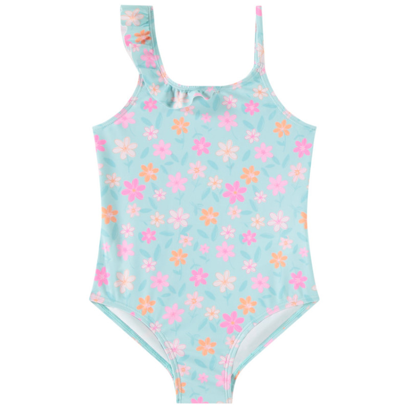 Maillot de bain 1 pièce imprimée fleurs fille
