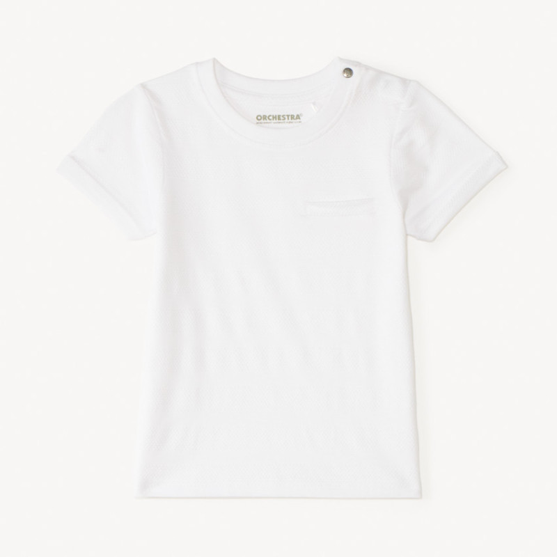 T-shirt manches courtes uni effet texturé pour bébé garçon