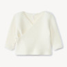 Brassière en tricot point mousse uni pour bébé fille