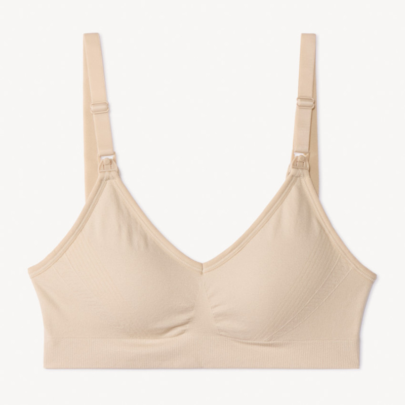 Brassière d'allaitement sans coutures et réglable unie