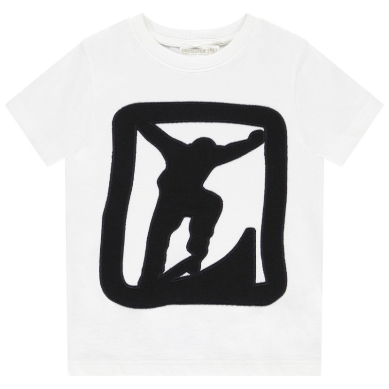 T-shirt manches courtes à patch garçon