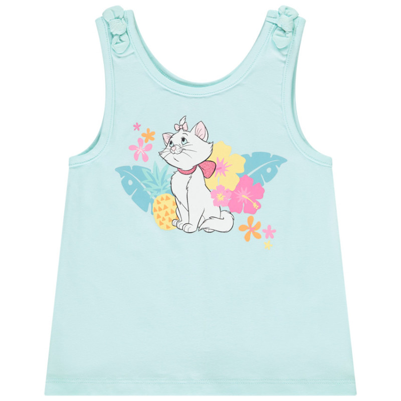 Débardeur uni avec nouettes et Marie des Aristochats Disney 