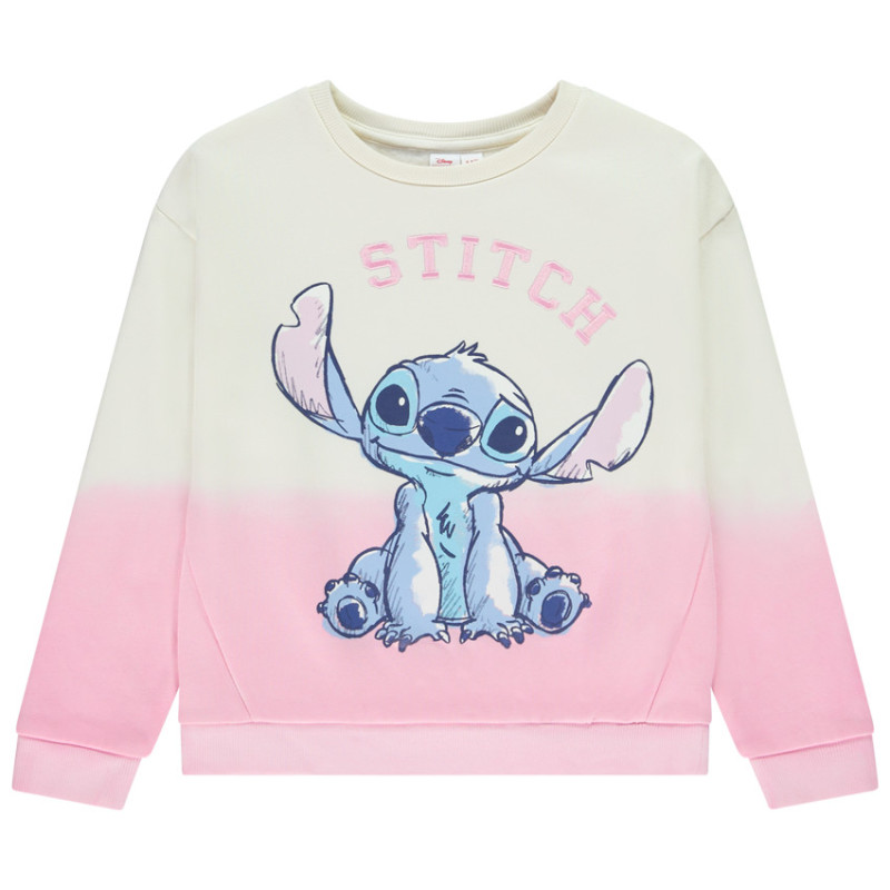 Sweat molleton Stitch Disney effet dégradé fille