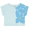 T-shirt manches courtes forme boîte avec fleurs fantaisie fi