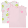 Lot de 2 t-shirts manches courtes forme boîte fille