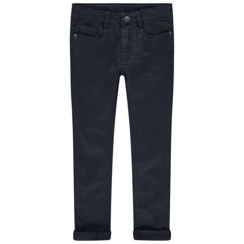 Pantalon slim en twill effet crinkle garçon