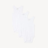 Lot de 3 bodies uni en maille côte pour bébé garçon