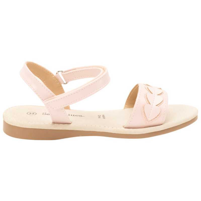 Scandales rose poudré à velcros et patch coeur fille
