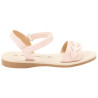 Scandales rose poudré à velcros et patch coeur fille