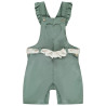 Salopette courte avec volants + ceinture fantaisie pour bébé