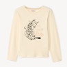 T-shirt manches longues print léopard fille