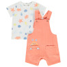 Ensemble salopette + t-shirt fantaisies crabe pour bébé garç