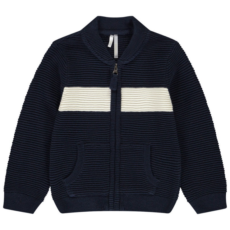 Gilet en tricot fantaisie effet color block pour bébé garçon