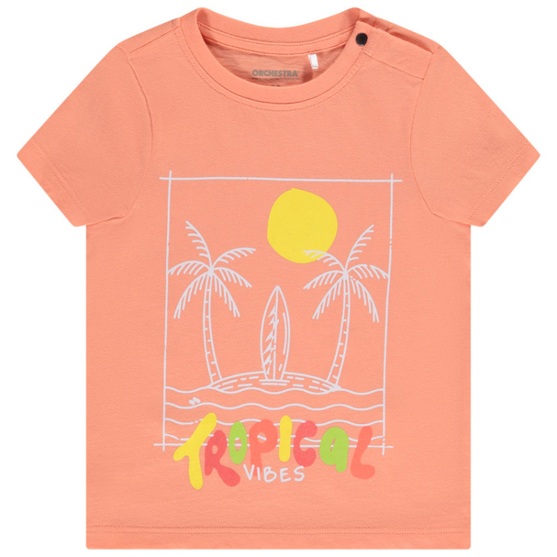 T-shirt manches courtes avec print fantaisie pour bébé garço