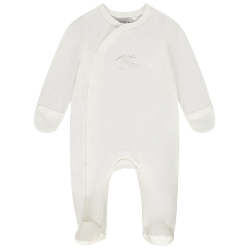 Dors-bien en coton print plumes pour bébé