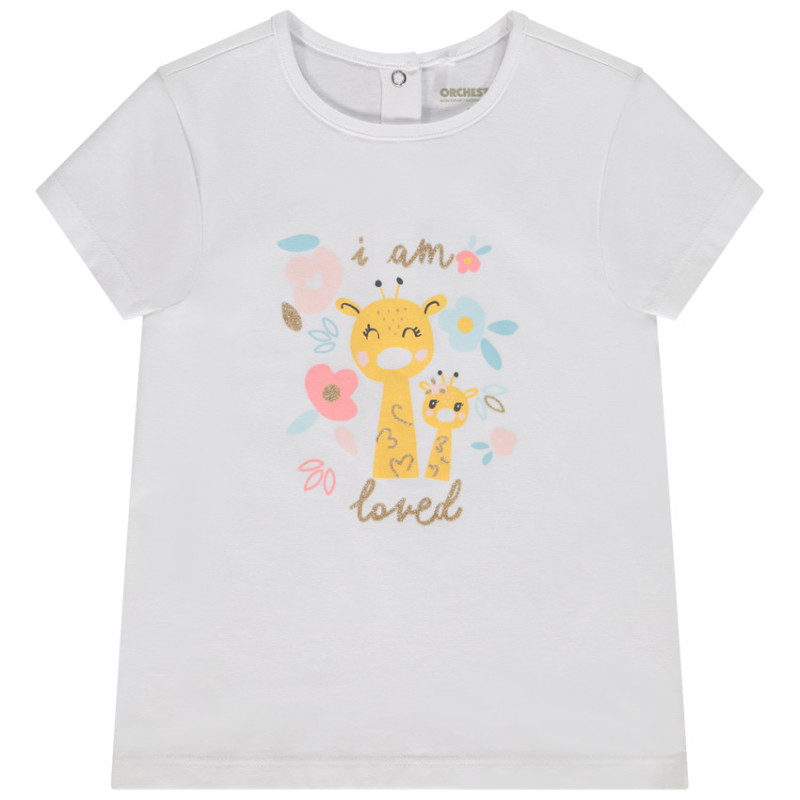 T-shirt manches courtes print fantaisie pour bébé fille