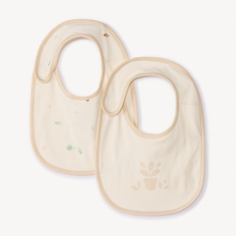 Lot de 2 bavoirs motif nature pour bébé