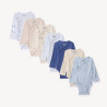 Lot de 7 bodies manches longues fantaisie pour bébé garçon a