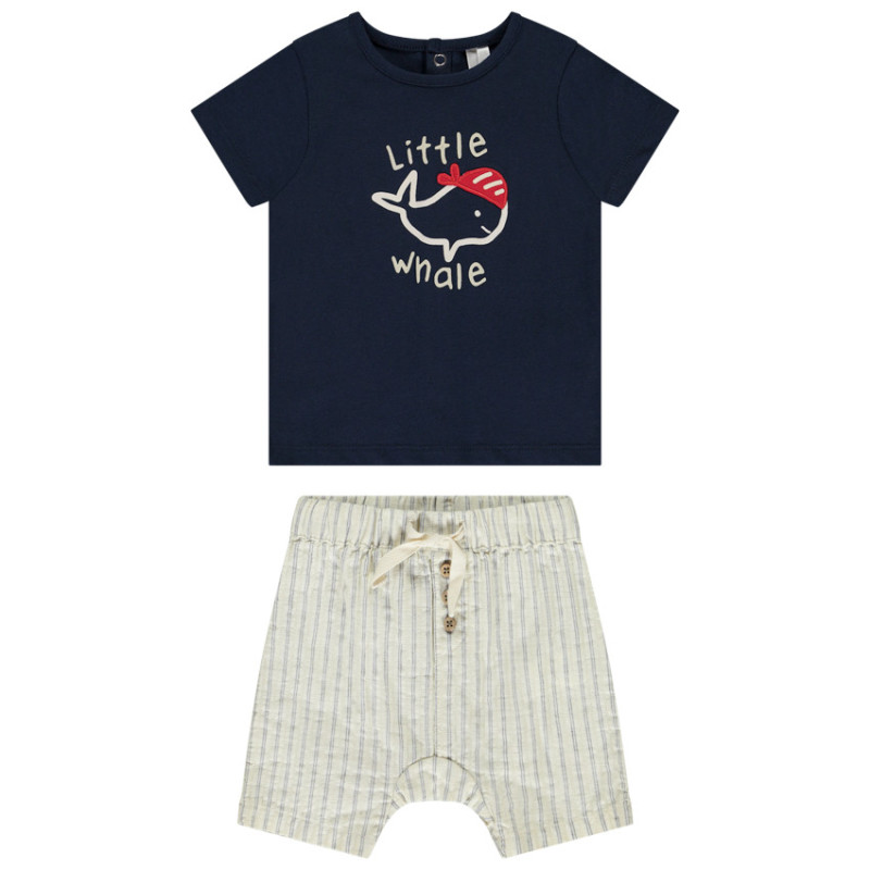 Ensemble 2 pièces motif baleine pour bébé garçon