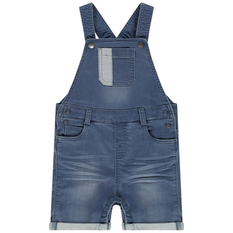 Salopette courte effet jean pour bébé garçon