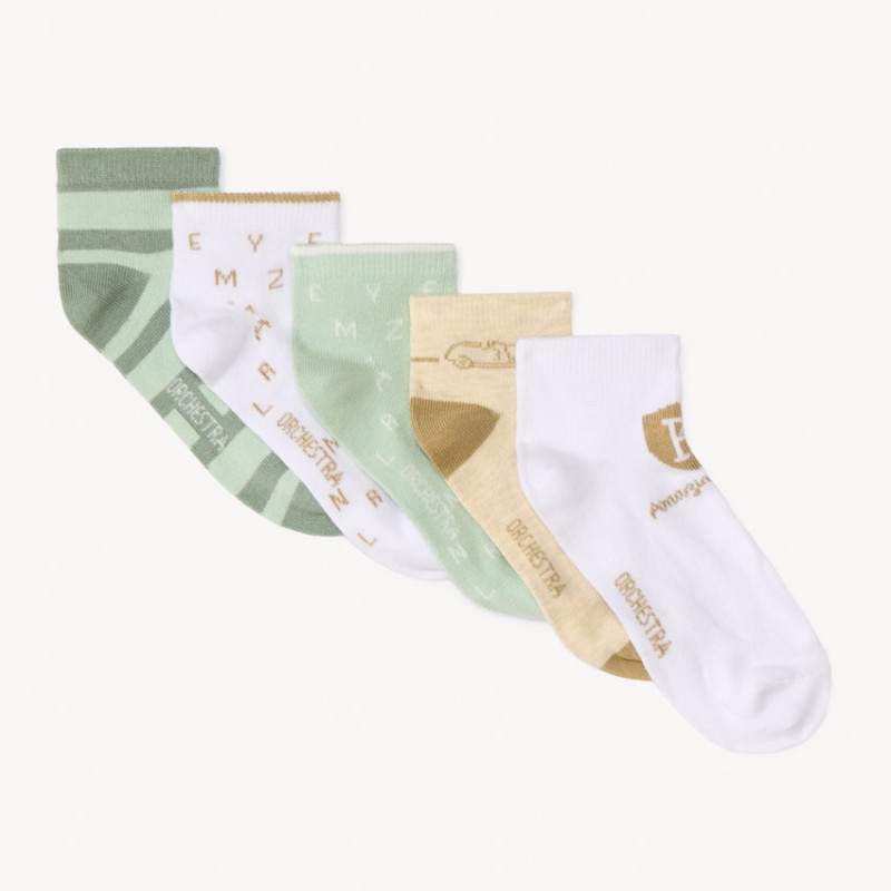 Lot de 5 paires de chaussettes fantaisie pour garçon