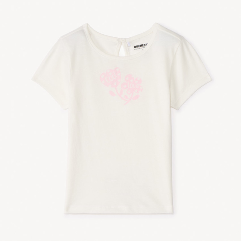 T-shirt manches courtes avec print fantaisie pour bébé fille