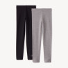 Lot de 2 leggings unis fille