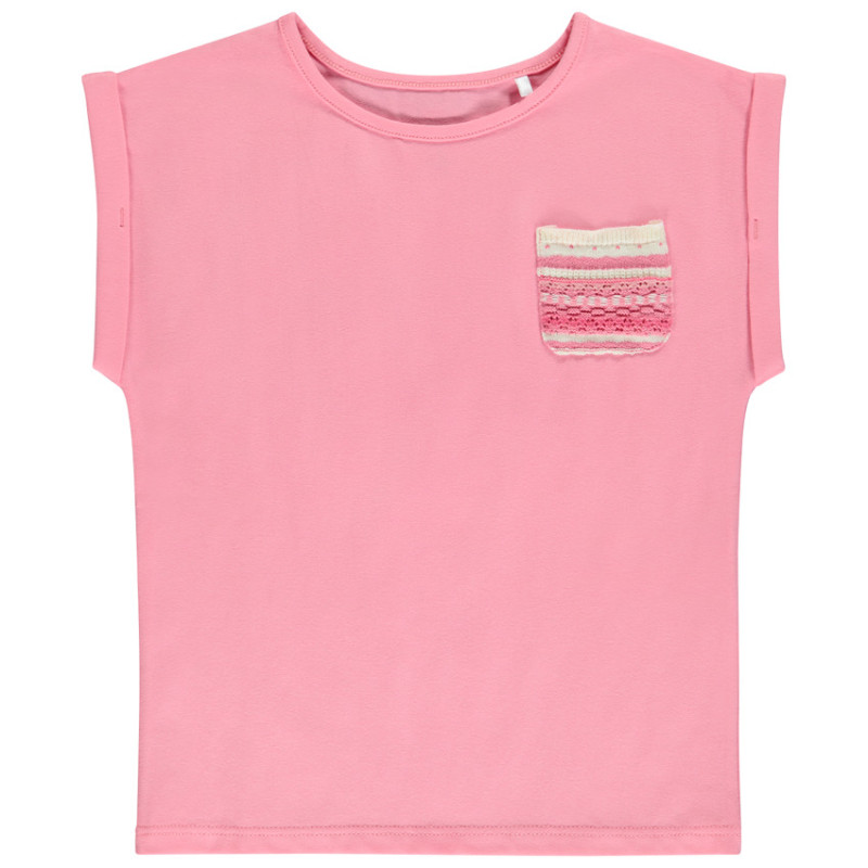 T-shirt manches courtes avec poche fantaisie en crochet fill