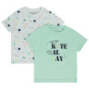 Lot de 2 t-shirts manches courtes fantaisie garçon