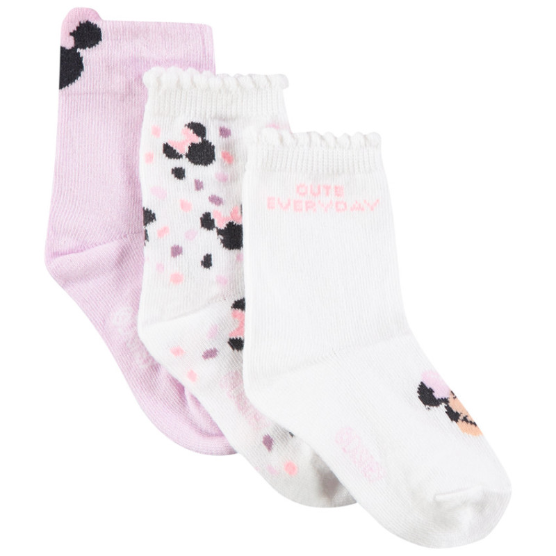 Lot de 3 paires de chaussettes Minnie Disney pour bébé fille
