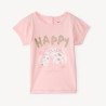 T-shirt manches courtes à fleurs 3D pour bébé fille