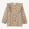 Chemise manches longues imprimé léopard fille