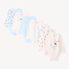 Lot de 7 bodies manches longues fantaisie pour bébé fille av