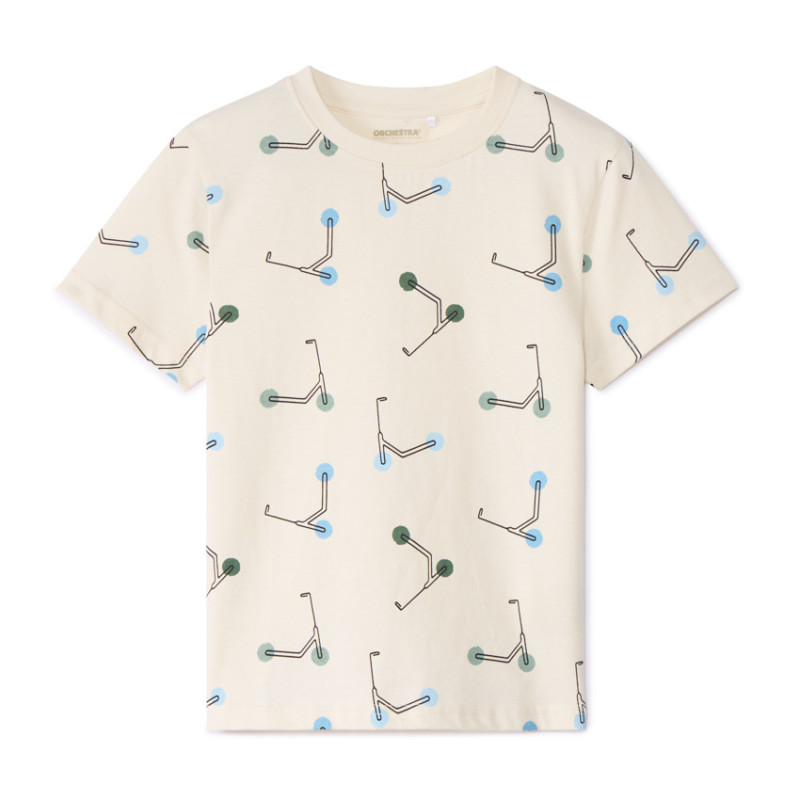 T-shirt manches courtes imprimé trottinettes garçon
